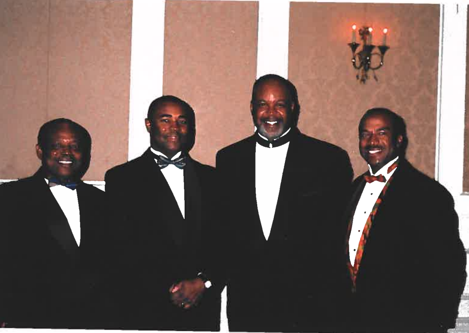 Esogbue and May celebrating the election of former President of Georgia Tech NSBE, Doug Hooker, into the Georgia Tech Hall of Fame.
