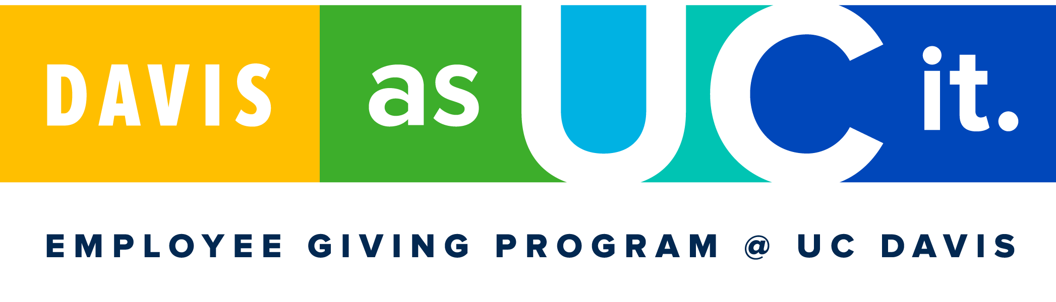 Davis as UC it. Employee donor program at UC Davis logo.