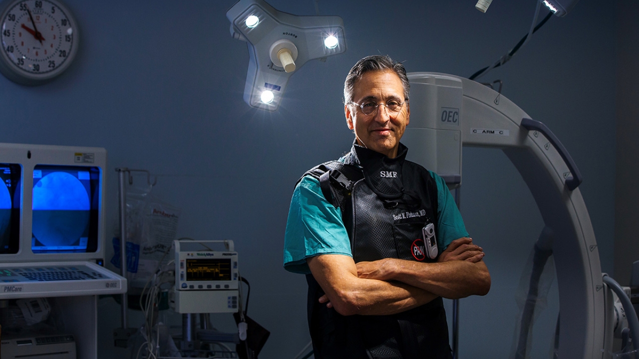 Scott Fishman in a lab