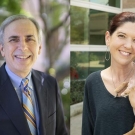 Michael Rogawski, professor in the UC Davis Departments of Neurology and Pharmacology and Jamie Peyton, chief of Integrative Medicine Service at the UC Davis Veterinary Medical Teaching Hospital, pictured side by side