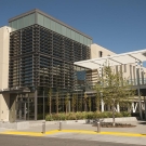Exterior of Gallagher Hall at UC Davis, a LEED certified building