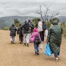 People walking outdoors